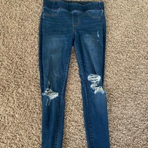 Dark Washed Ripped Jeans